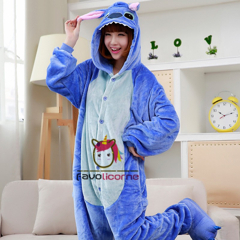 Pyjama Stitch Combinaison Femme Homme Déguisement Kigurumi