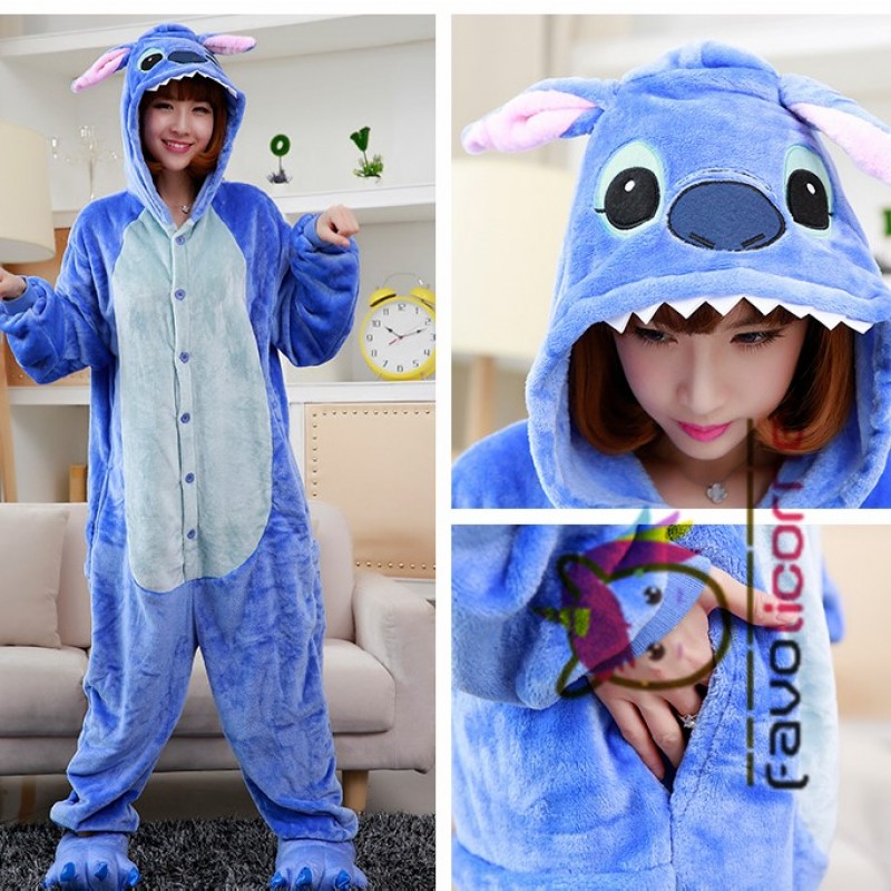 Pyjama Stitch Combinaison Femme Homme Déguisement Kigurumi 