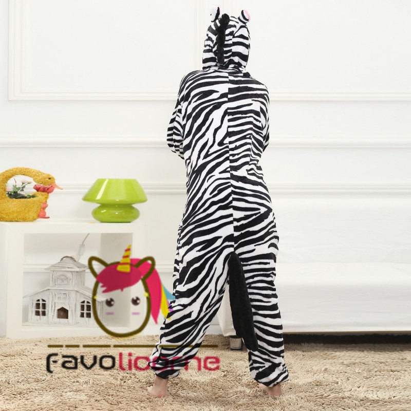 PYJAMA ADULTE KIGURUMI ENVOI DE FRANCE ZèBRE COMBINAISON ANIMAL ANIMAUX  ZEBRE