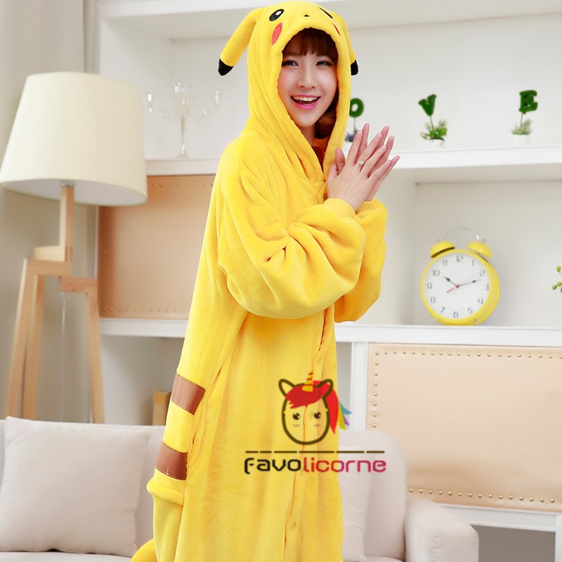 Pyjama Pikachu Adulte Animaux Combinaison Deguisement Kigurumi Favolicorne