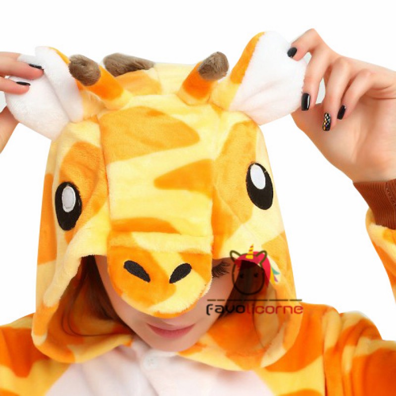 Morph Déguisement Pyjama Girafe Adulte - Combinaison Animal Halloween Confortable Et Amusante - Tailles M/L/XL