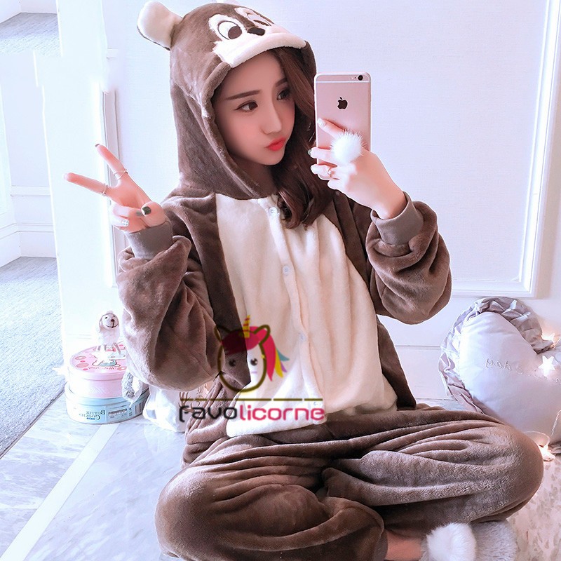 Pyjama cureuil Animaux Pour Adulte D guisement Kigurumi