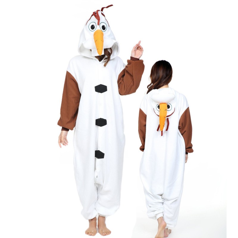 Femme Homme Combinaison Pyjama Snowman Olaf Deguisement Kigurumi Favolicorne