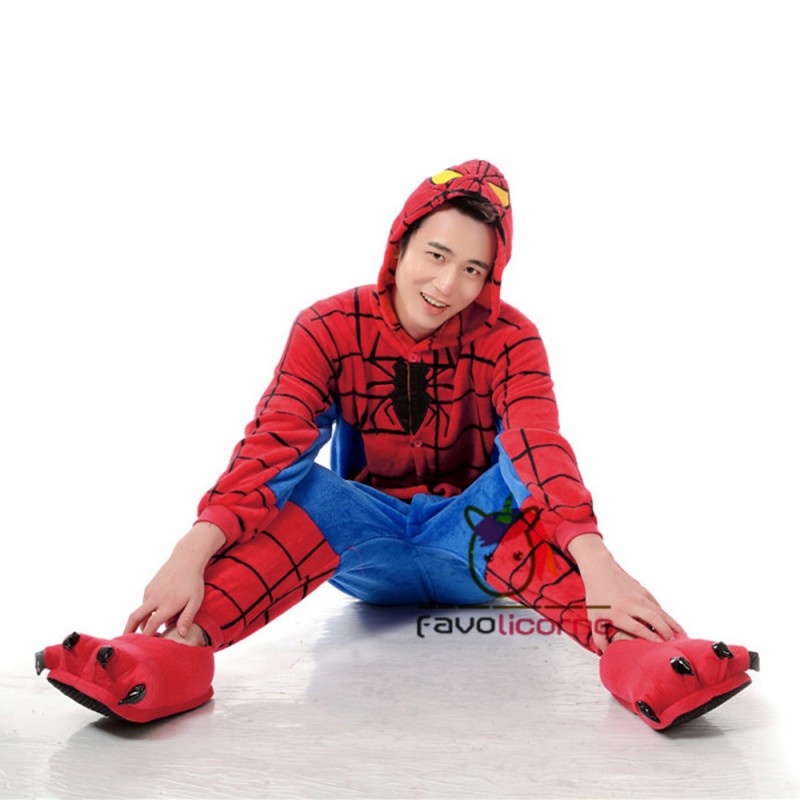 Femme Homme Combinaison Pyjama Spiderman Déguisement