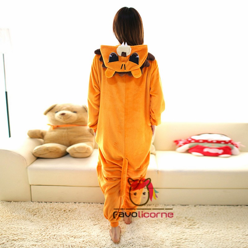Femme Homme Combinaison Pyjama Lion Adulte D guisement Kigurumi