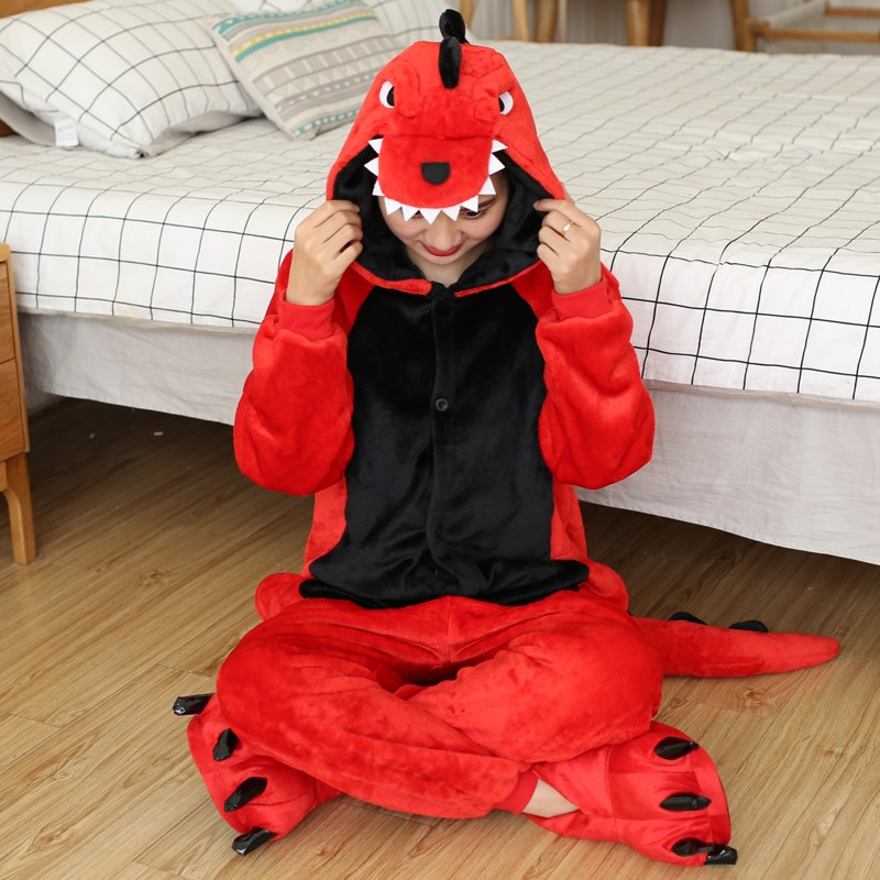 Costume Dinosaure Adulte, Pyjama Dragon Unisex Polaire, Combinaison Pyjama  Homme Femme, Déguisement Dinosaure Carnaval, Deguisement Accessoires avec