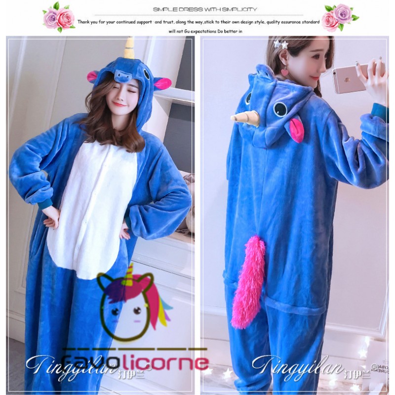 Combinaison Pyjama Une Pièce En Flanelle - Chaud Et Doux Avec Capuche Et Fermeture éclair