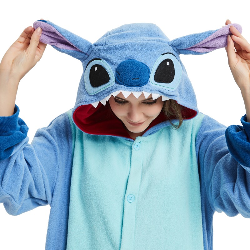 Disney Stitch Pyjama Combinaison Pyjama Femme Stitch Polaire Costume  Deguisement Kigurumi Onesie Homme Femme Cospla…