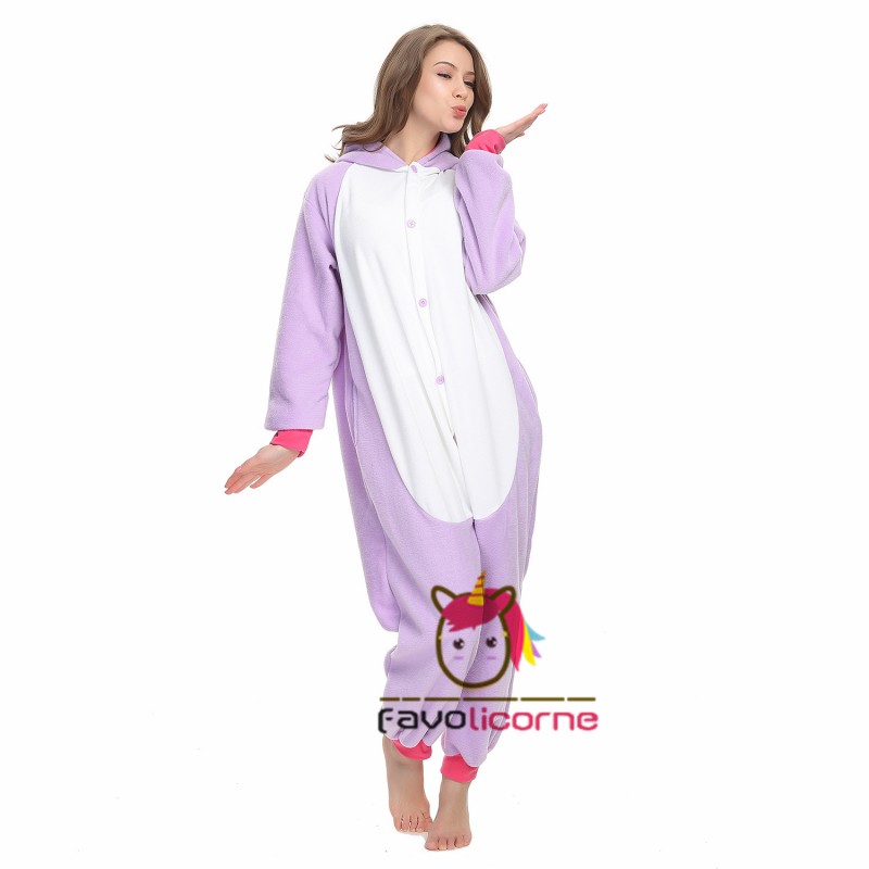 Pyjama Polaire Komar Enfant - Taille L (10-12 Ans), Camouflage Violet Et Vert Avec Singe