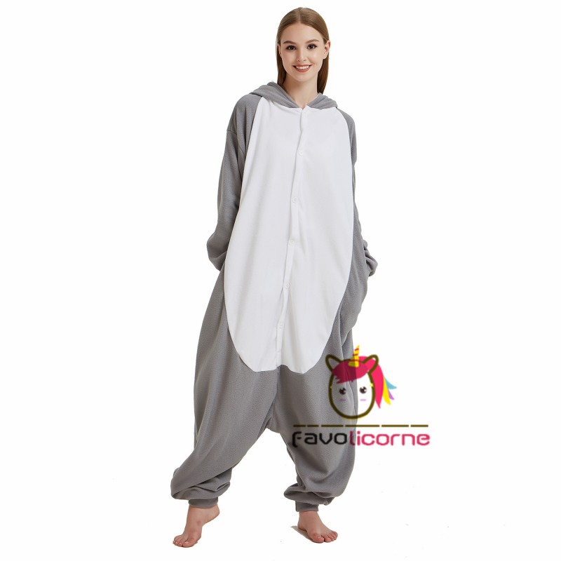 Combinaison D'hiver Polaire Une Pièce - Pyjama Animal Pour Adulte, Doublure Thermique, Ultra-chaude - 8