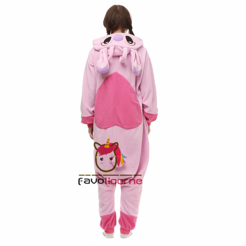 Combinaison Pyjama Lilo Et Stitch Pour Fille - 100% Polyester Doux, Fermeture Éclair | Pyjama Une Pièce Manches Longues - 2