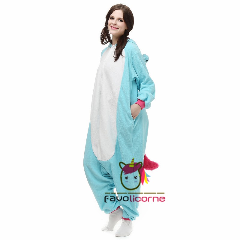 Combinaison Pyjama Licorne Bleu pas cher - Achat neuf et occasion