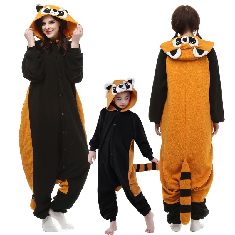 Pyjama Combinaison Panda - Pour Adultes Et Enfants - Molleton Corail Doux Et Chaud - Capuche Et Poches - Fermeture éclair Devant - Idéal Nuit, Détente, Fête