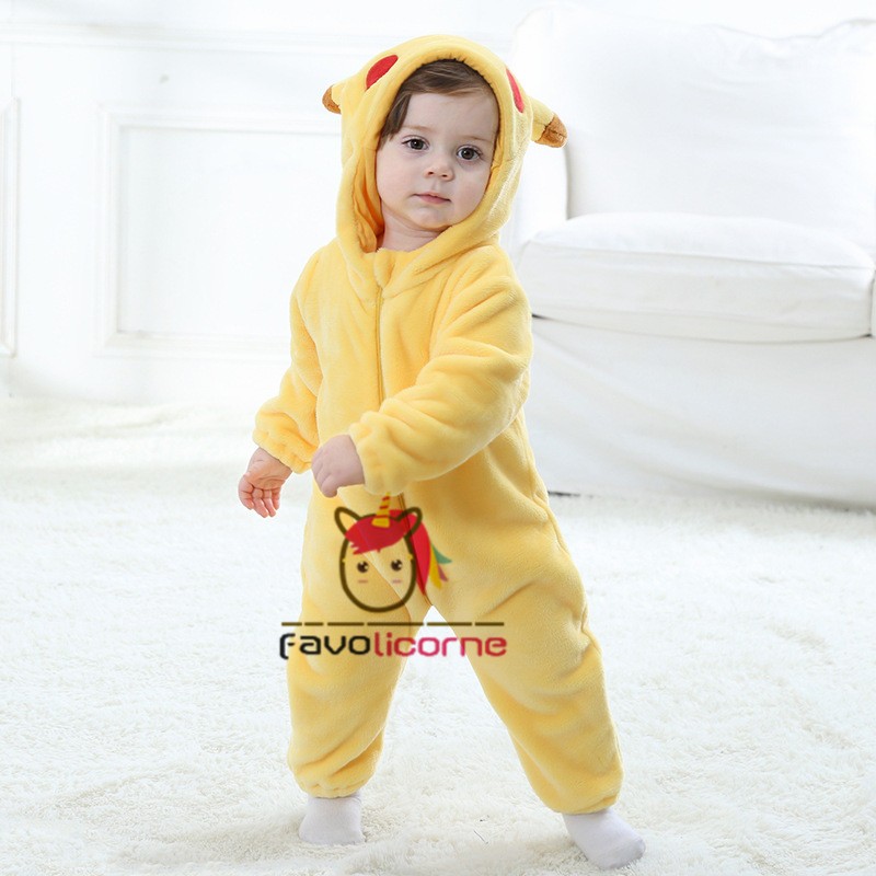 Pyjama Combinaison Pokemon Pikachu Bébé Déguisement Kigurumi