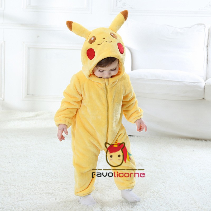 Pyjama Combinaison Pokemon Pikachu Bébé Déguisement Kigurumi