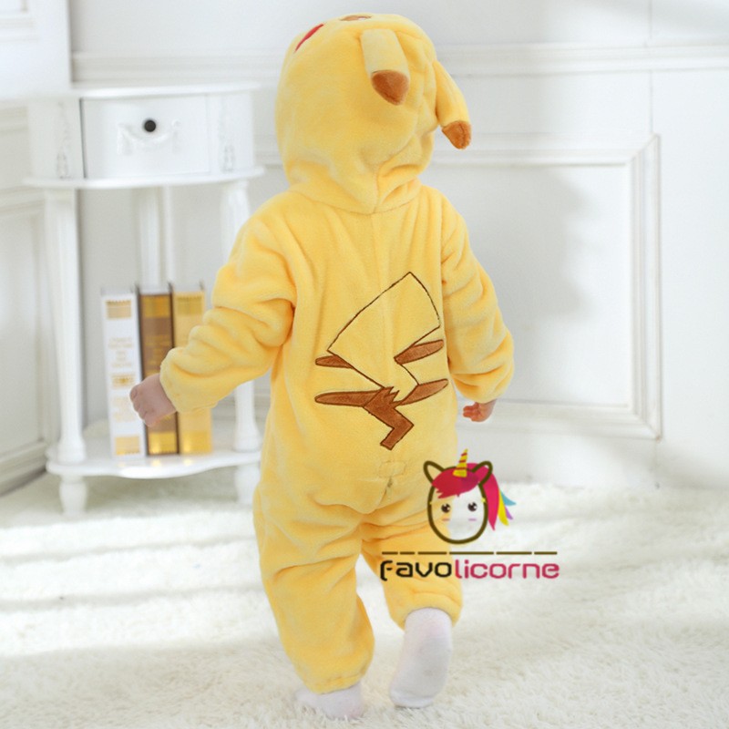 Pyjama Combinaison Pokemon Pikachu Bébé Déguisement Kigurumi 