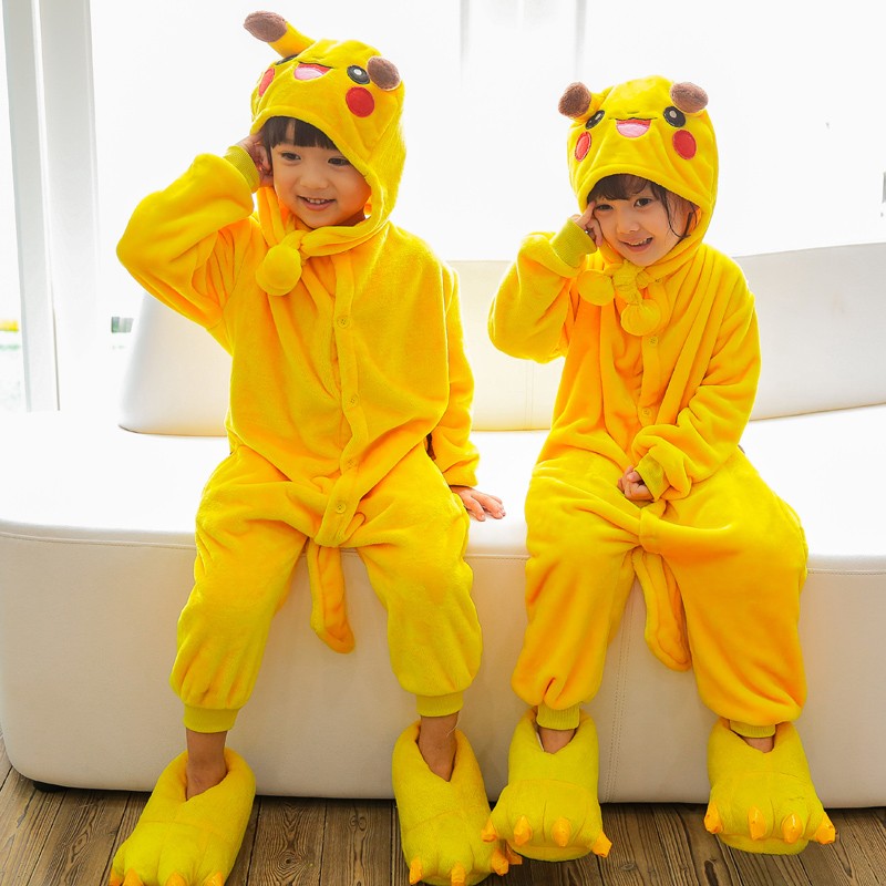 Combinaison Pyjama Enfants Pikachu Capuche Garçon & Fille Déguisement  Kigurumi Déguisement Kigurumi 