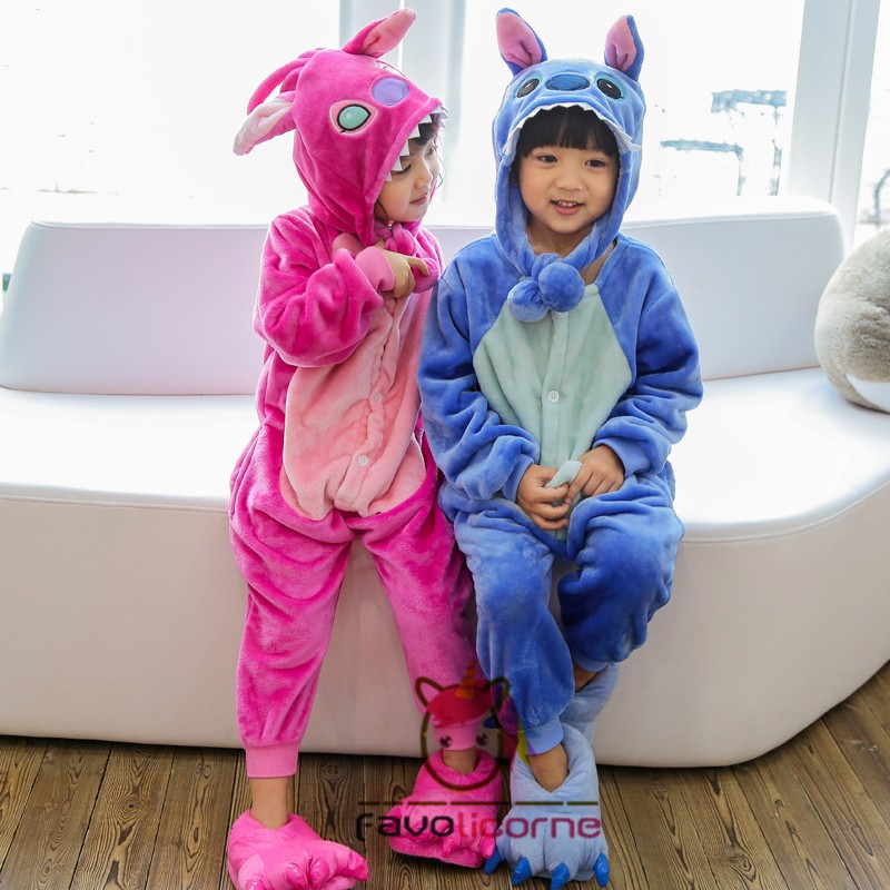 Combinaison Pyjama Enfants Stitch Capuche Garçon & Fille