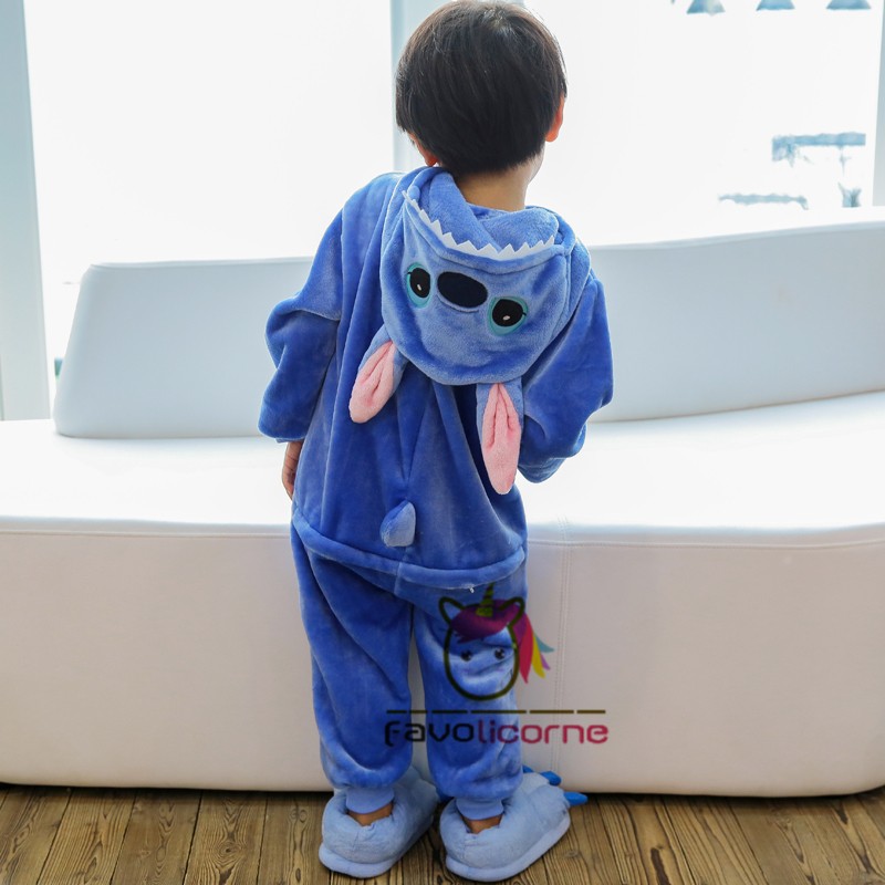 Combinaison Pyjama Enfants Stitch Capuche Garçon & Fille Déguisement  Kigurumi Déguisement Kigurumi 