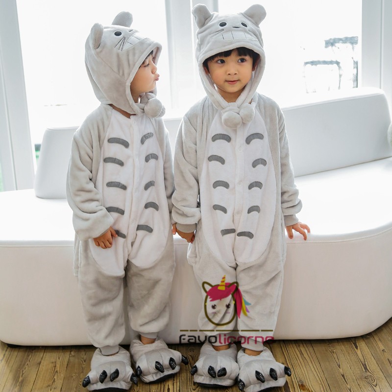 Combinaison Pyjama Enfants Totoro Capuche Garcon Fille Deguisement Deguisement Favolicorne Com