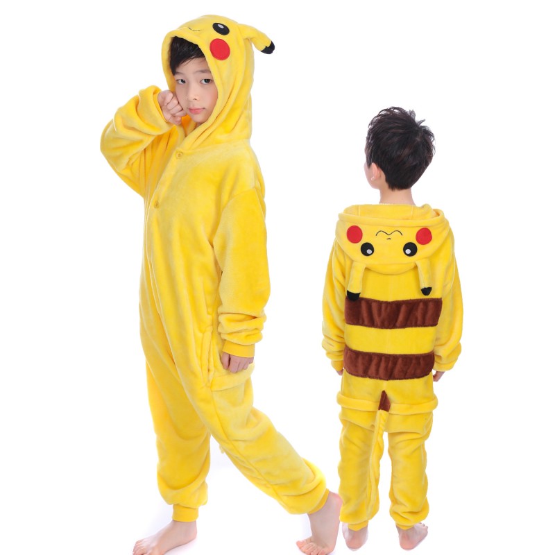 Combinaison Pyjama Enfant Pokemon Pikachu Déguisement Kigurumi Déguisement  Kigurumi 