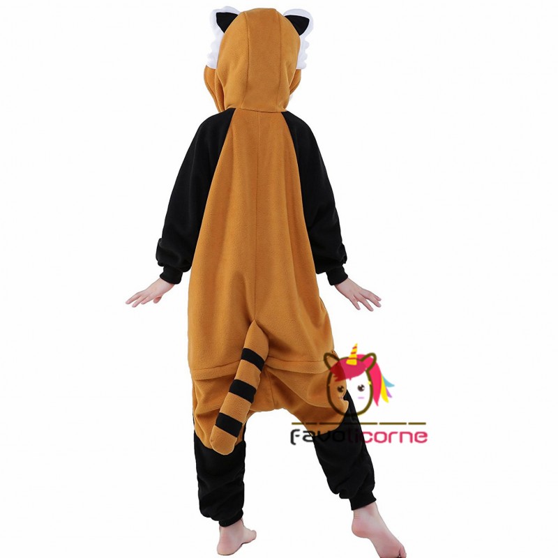 Combinaison Pyjama Enfant Panda Roux Deguisement Kigurumi Deguisement Kigurumi Favolicorne