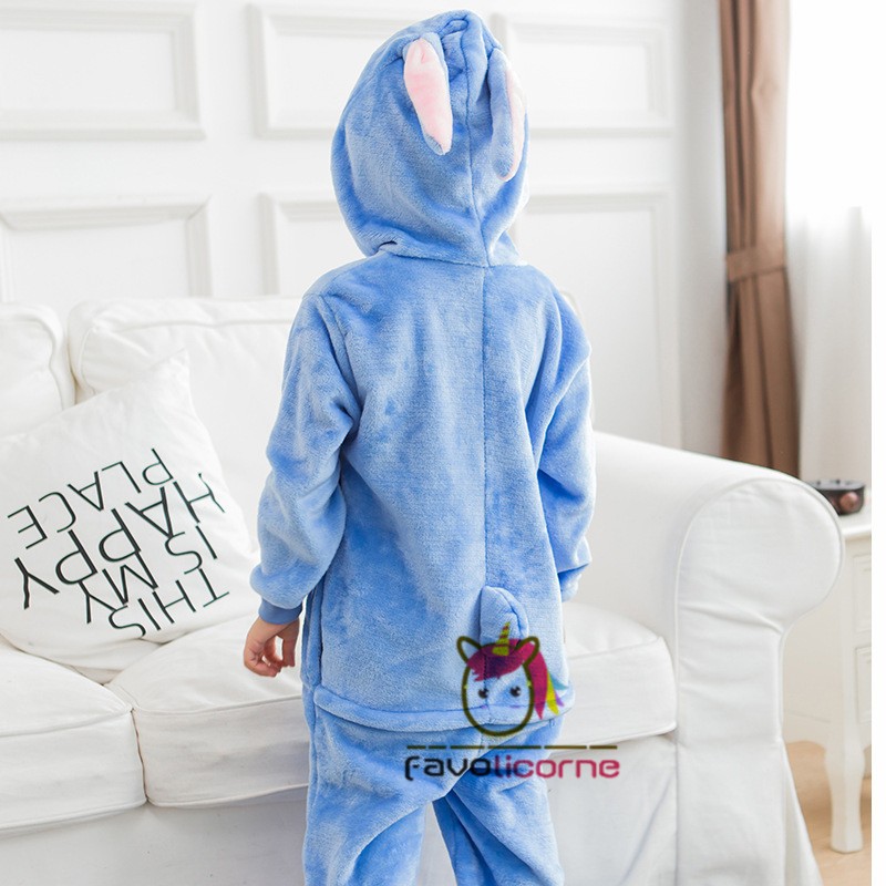 Combinaison Pyjama Enfant Stitch Rose Garçon & Fille Déguisement