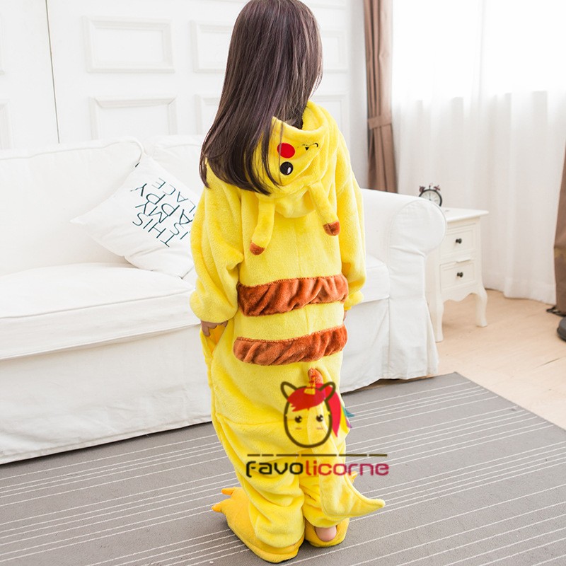 Combinaison Pyjama Enfant Pokemon Pikachu Garçon & Fille Déguisement  Kigurumi Déguisement Kigurumi 