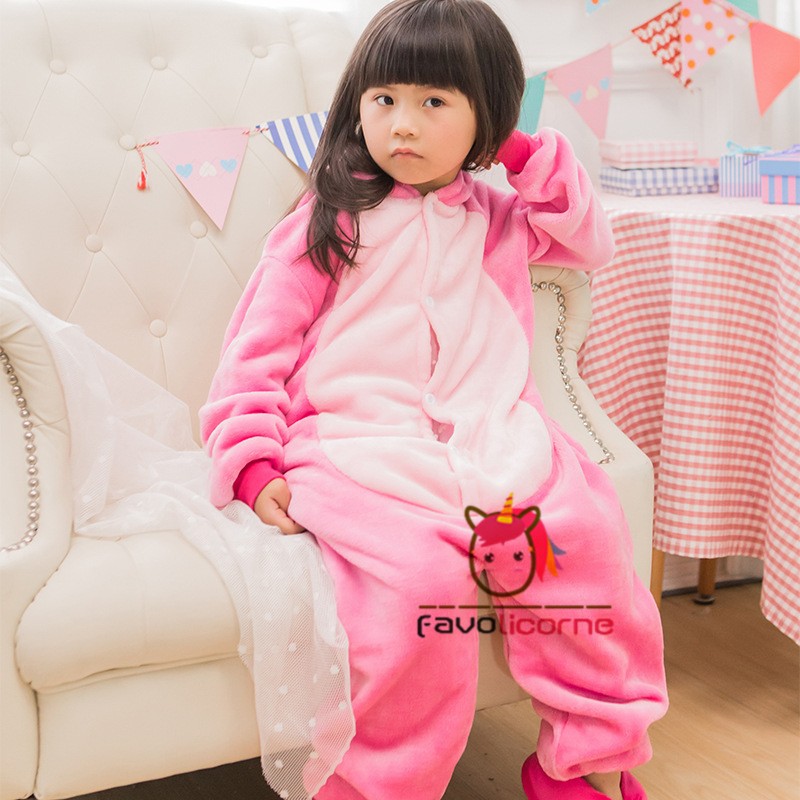 Combinaison Pyjama Enfant Stitch Rose Garçon & Fille Déguisement