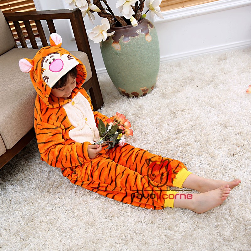 Combinaison Pyjama Enfant Winnie L Ourson Tigrou Garcon Fille Deguisement Kigurumi Deguisement Kigurumi Favolicorne