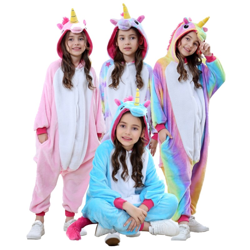 Pyjama Kigurumi pour enfants, couverture pour animaux, dormeuses,  combinaison Licorne, costume de bébé, enfants, garçons, filles