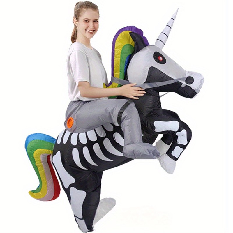 Costume Gonflable Narval Adulte - Taille Unique - Ventilateur Intégré - Autonomie 4h - Poche Pratique - Pour Halloween, Carnaval