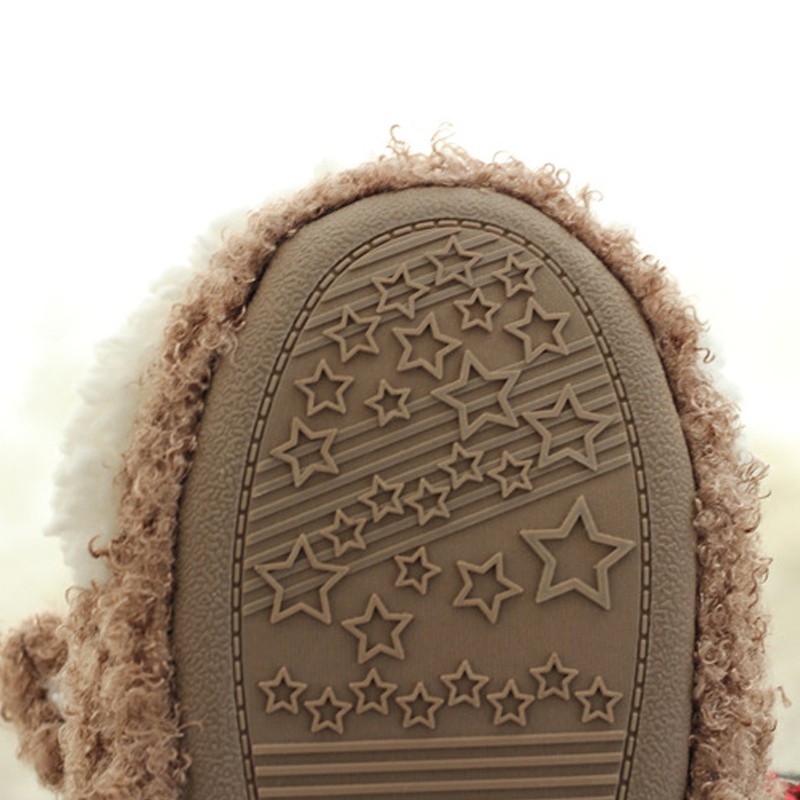 Chaussons D'intérieur Unisexes En Peluche - Antidérapants Et Doux Pour L'hiver - Marron Clair, Tailles 38 à 42
