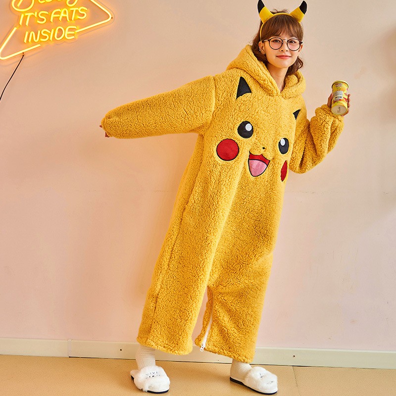 Pyjama Une Pièce épais Avec Capuche Et Oreilles De Chat - En Polaire Douce, Pour Enfants 3 à 12 Ans, Fermeture éclair Avant, Tons Doux Ou Vifs