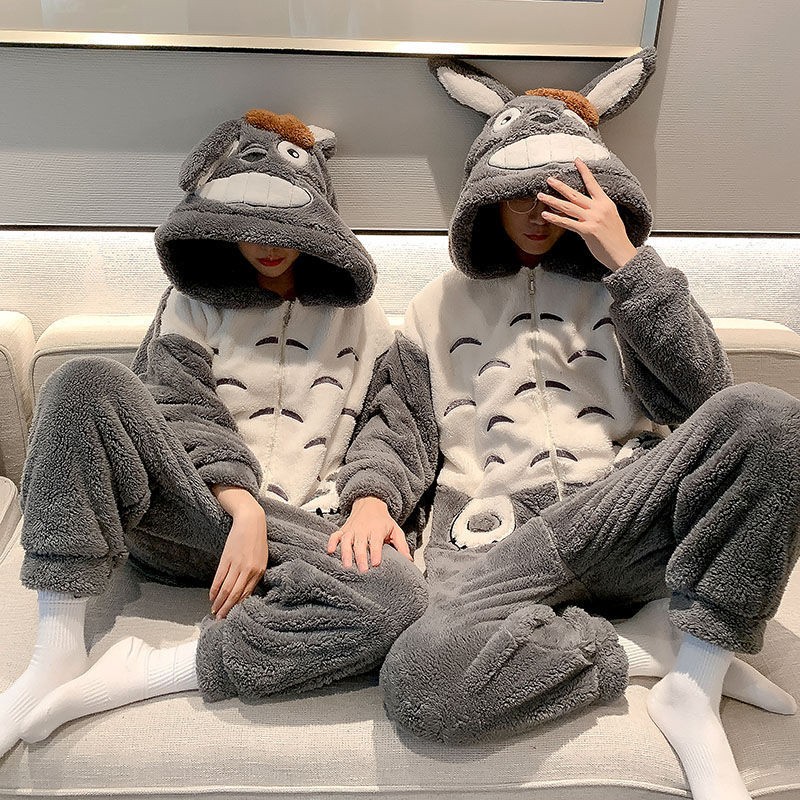 Pyjama une piece assorti Totoro Onesie pour couples