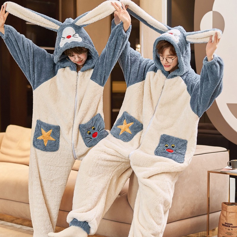 Pyjama Onesie Animal Pyjama assorti pour chien pour couples