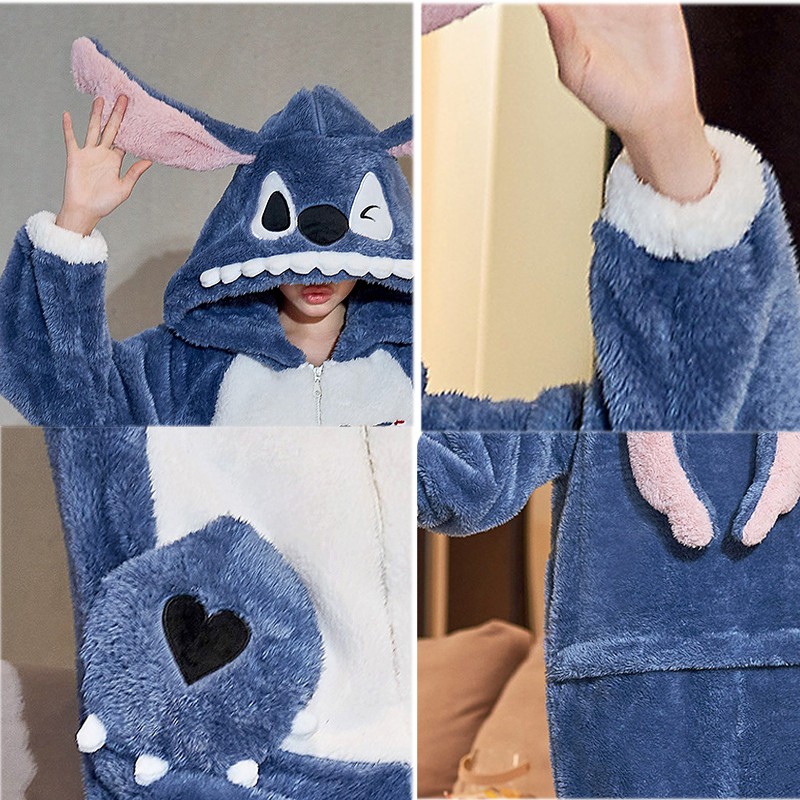 Pyjama Deguisement Stitch Adulte Onesie Combinaison Costume Cosplay pour Femme Homme Bleu Pyjama Deguisement Stitch Adulte Onesie Combinaison Costume Cosplay pour Femme Homme Bleu