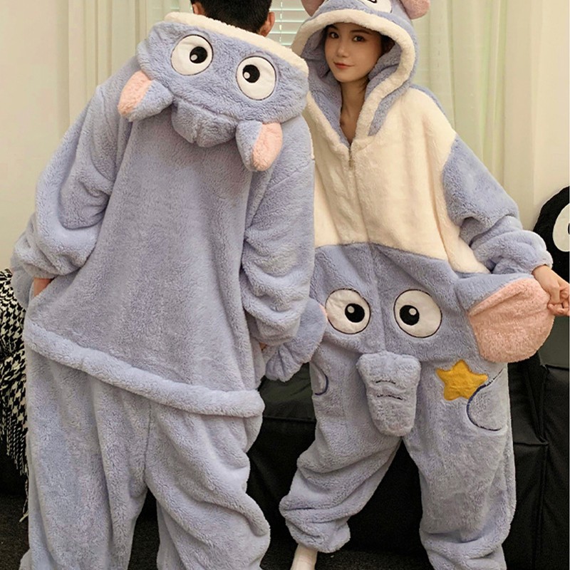 Combinaison éléphant Polaire Pour Homme - Pyjama Doux Et Chaud, Déguisement Amusant Pour Soirée Thème