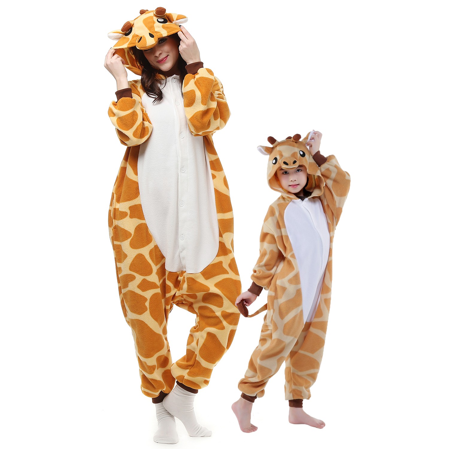 FindDress Pyjama Femme Hiver Pilou Confortable chaud Pyjama Combinaison  Animaux Polaire Pyjama Srtitch Girafe Cochon souple qualité