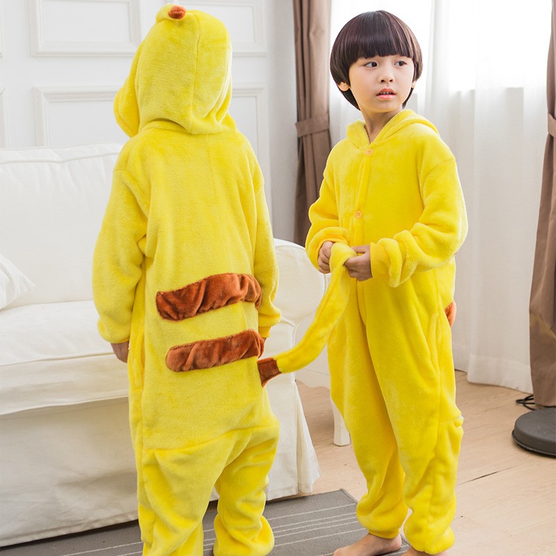 Combinaison Pyjama Enfant Pokemon Pikachu Déguisement Kigurumi Déguisement  Kigurumi 