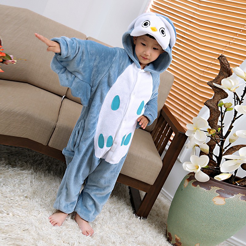 Combinaison Pyjama Enfant Hibou Garçon & Fille Déguisement