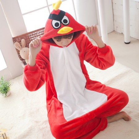 Pyjama Bird Rouge Animaux Combinaison Déguisement