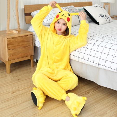Pyjama Pikachu Animaux Adulte Combinaison Déguisement