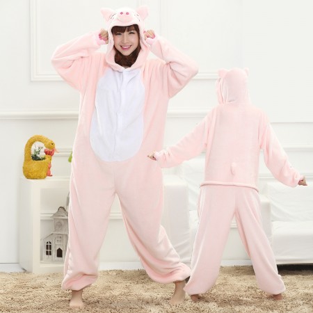 Pyjama Cochon Rose Combinaison Femme Homme Déguisement