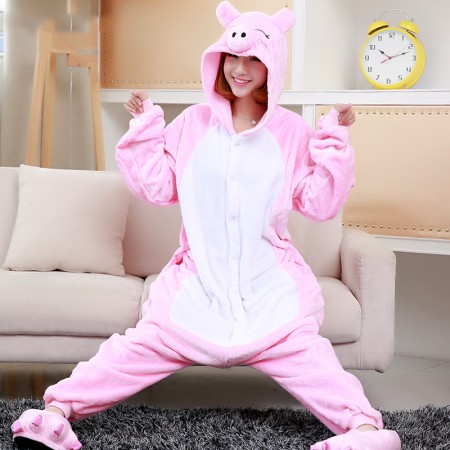 Pyjama Cochon Rose Animaux Pour Adulte Combinaison Déguisement
