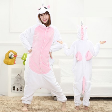 Pyjama Licorne Rose Combinaison Femme Homme Déguisement