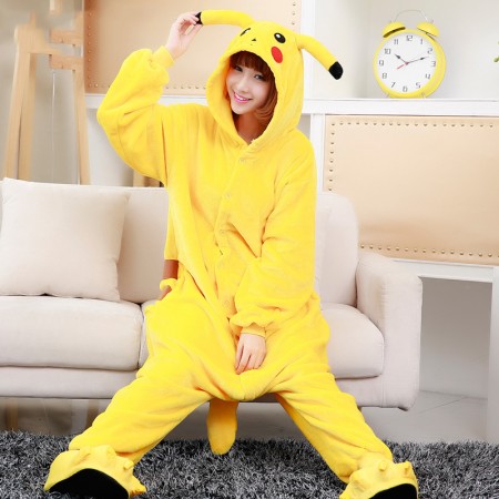 Pyjama Pikachu Adulte Animaux Combinaison Déguisement