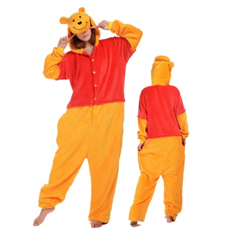 Femme Homme Combinaison Pyjama Winnie L'Ourson Déguisement