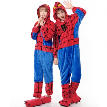 Femme Homme Combinaison Pyjama Spiderman Déguisement