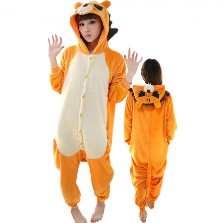 Femme Homme Combinaison Pyjama Lion Adulte Déguisement